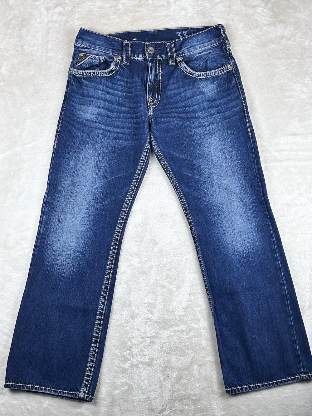 Silver Jeans Zac Mens Sz 33x30 Blue relaxed Straight Leg Stretch 925 Series